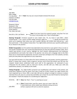 cover letter format