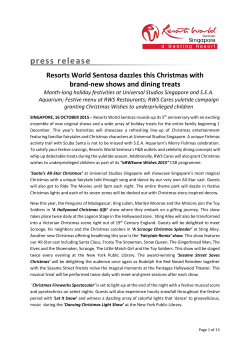 press release - Resorts World Sentosa