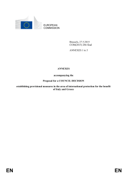 EUROPEAN COMMISSION Brussels, 27.5.2015 COM(2015) 286
