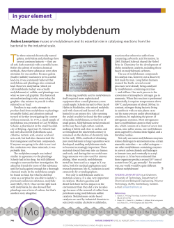 Made by molybdenum