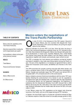 Mexico enters the negotiations of the Trans