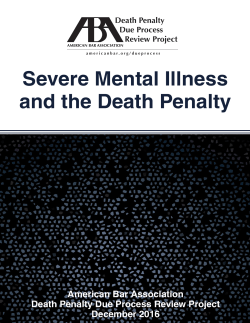 Severe Mental Illness and the Death Penalty