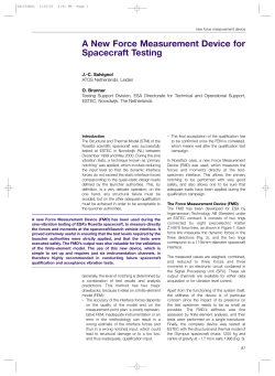 A New Force Measurement Device for Spacecraft Testing