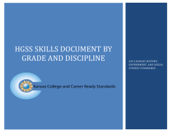 hgss sKILLS dOCUMENT BY gRADE AND dISCIPLINE