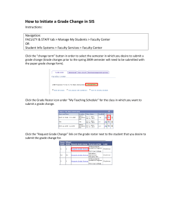 How to Initiate a Grade Change in SIS