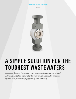 a simple solution for the toughest wastewaters