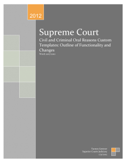 Supreme Court - Province of British Columbia