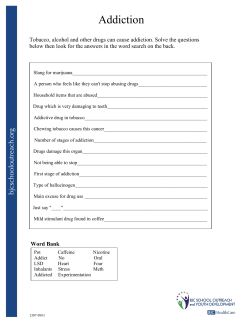 Addiction - BJC School Outreach