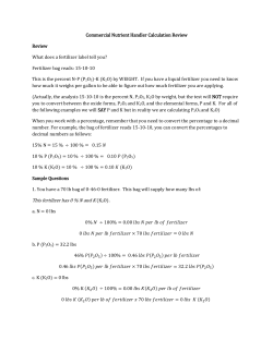 This fertilizer has 0 % N and K (K2O).