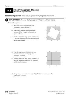 The Pythagorean Theorem