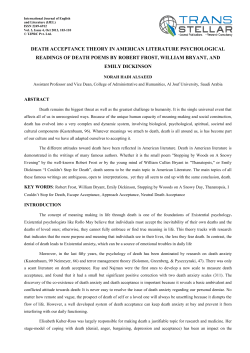 Death Acceptance Theory in American Literature