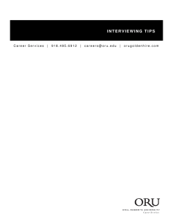 Interviewing Tips Guide