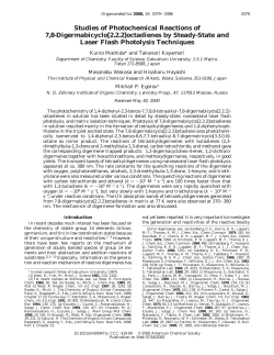 Studies of Photochemical Reactions of 7,8