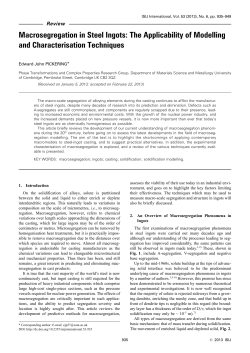 Macrosegregation in Steel Ingots: The Applicability of - Phase