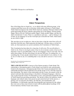 Elders` Perspectives - Christian Aboriginal Infrastructure