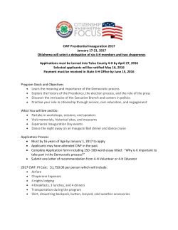 CWF Presidential Inauguration Application