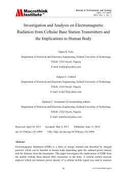 Investigation and Analysis on Electromagnetic Radiation from