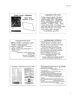 James Joyce`s Dubliners composition of the stories