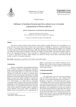 Influence of medium formula and silver nitrate on in vitro plant