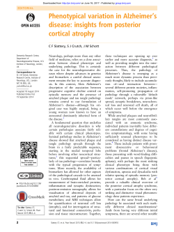 insights from posterior cortical atrophy