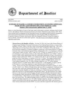 summary of major us export enforcement, econo