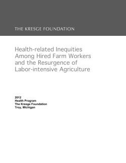 Health-related Inequities Among Hired Farm Workers