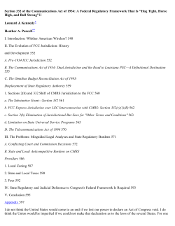 Section 332 of the Communications Act of 1934: A Federal