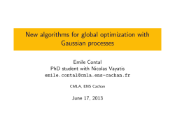 New algorithms for global optimization with Gaussian