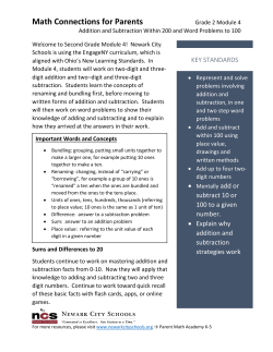 Math Connections for Parents