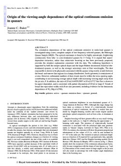 Origin of the viewing-angle dependence of the optical continuum