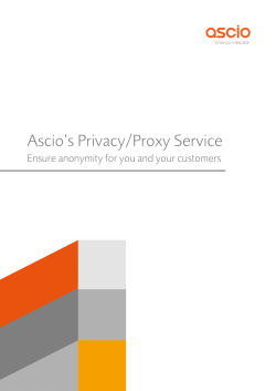 Privacy Proxy Ensure anonymity for you and your customers