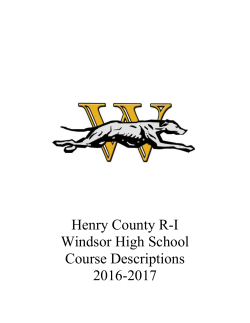 Course Descriptions - Henry County R-1