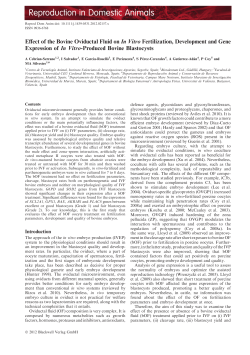 Effect of the Bovine Oviductal Fluid on In Vitro Fertilization