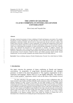 The next example is an excerpt from the beginning of a videotaped