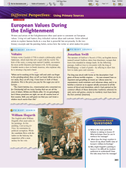 European Values During the Enlightenment