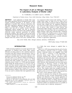 Research Notes The Impact of pH on Nitrogen Retention in