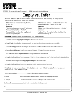 imply vs. infer