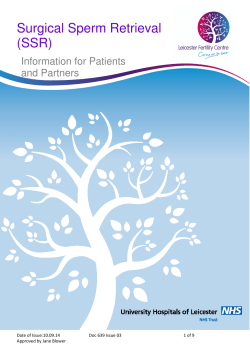 Surgical Sperm Retrieval (SSR)