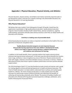 Appendix C: Physical Education, Activity, Athletics