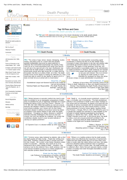 Top 10 Pros and Cons - Death Penalty - ProCon.org