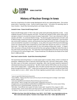 History of Nuclear Energy in Iowa