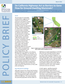 Do California Highways Act as Barriers to Gene Flow for Ground