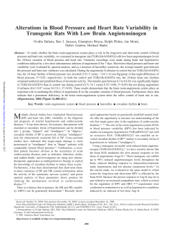 Alterations in Blood Pressure and Heart Rate