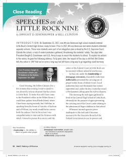 SPEECHES on the LITTLE ROCK NINE