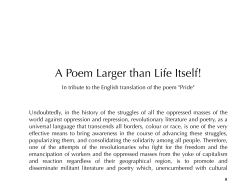 A Poem Larger than Life Itself!