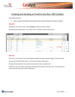 Creating and Sending an Email to less than 100 Contacts