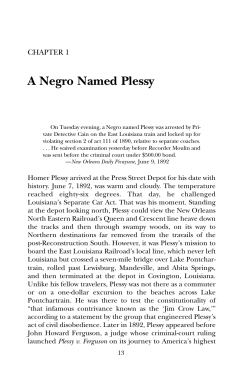 A Negro Named Plessy - Pelican Publishing Company