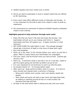 Sailfish Aquatics has swim meets once a month. We do our best to