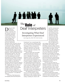 Role Deaf Interpreters - Deaf Interpreter Institute