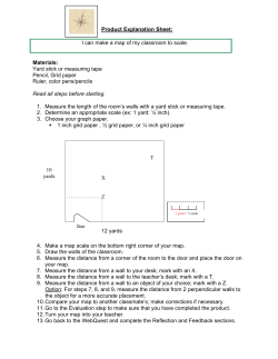 Product Explanation Sheet: I can make a map of my classroom to